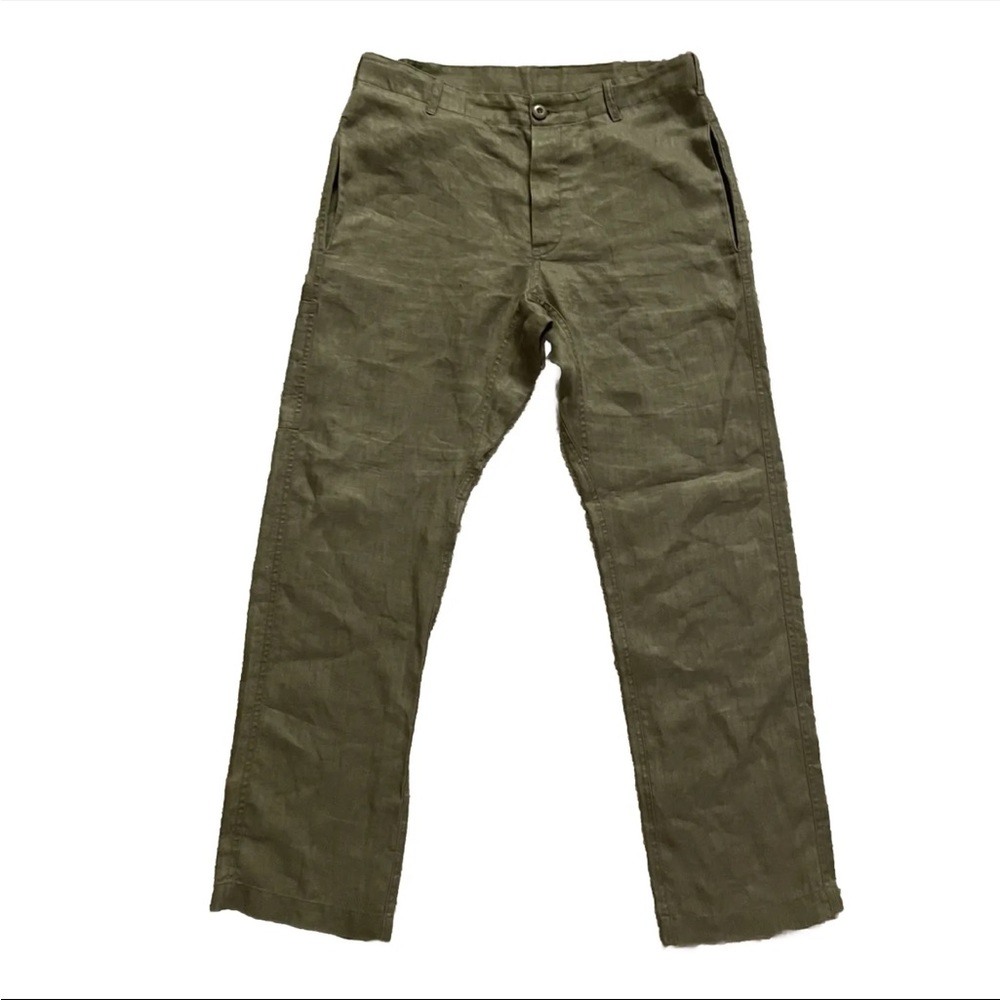 Smock General Store Pants Womens Green Linen Sz 2